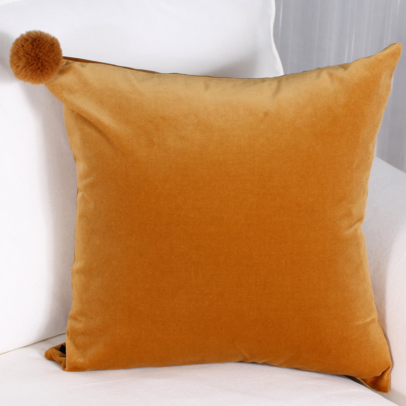 Housse de coussin en coton Romeo, Or