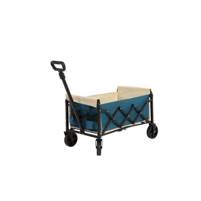 Folding Wagon Carts,Folding Wagon Cart With All Terrain Wheels,Heavy Duty Garden Carts With Adjustable Handle,Outdoor Utility Wagon For Camping Shopping Sports Fishing