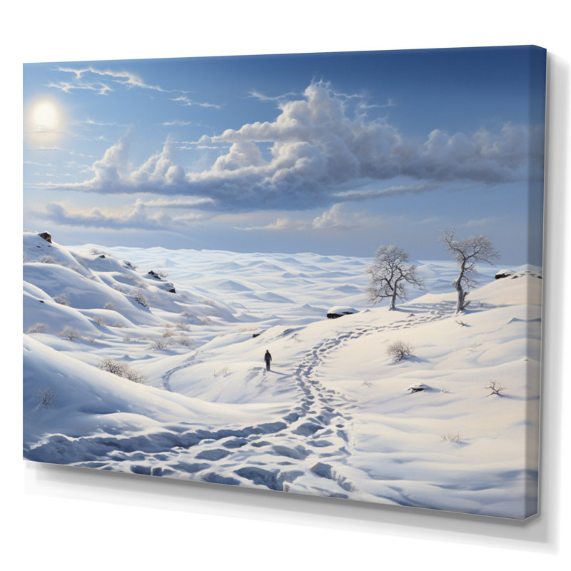 Paysage solitaire hivers - impression, Toile tendue, H 12 po x l 20 po x P 1 po