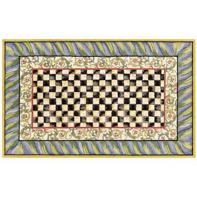Courtly Check® Purple/Green Washable Rug