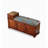 Solid Rubberwood Shoe Cabinet with Seating-1627898022