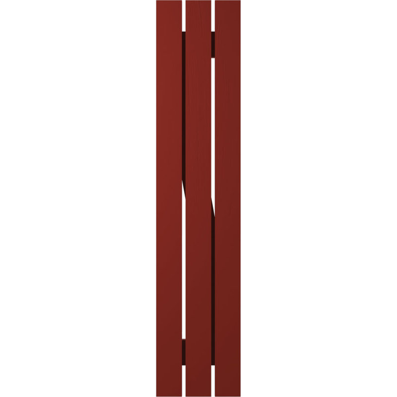 Volets de planche-n-lattes avec barre en Z (par paire) Americraft (2 lattes), Poivre rouge, 11 1/2", 80"