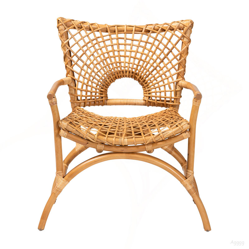 Fauteuil bohémien en rotin naturel