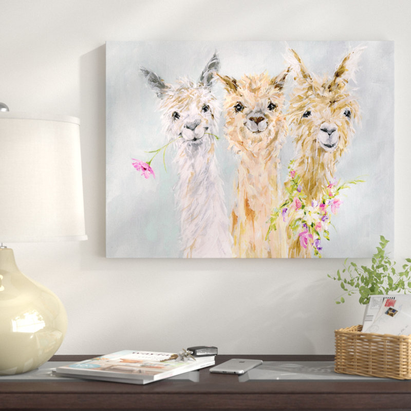 « Sweet Alpacas » par Susan Pepe, reproduction sur toile, H 12 po x l 16 po, Canevas