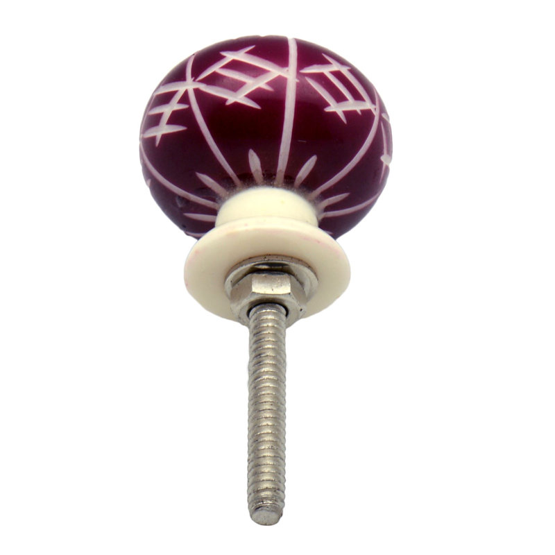 Nicola Spring - Resin Cabinet Knobs, Purple