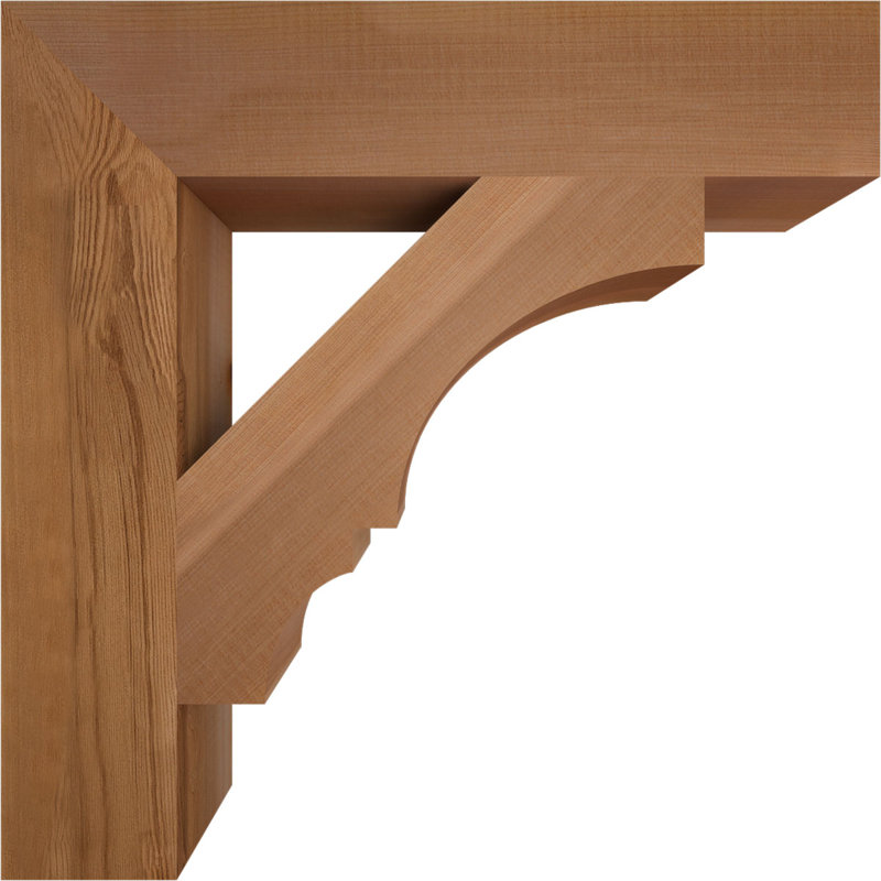 Support lisse en bloc de cèdre rouge occidental l 3 1/2 po x P 20 po x H 20 po, L 3 1/2 po x P 20 po x H 20 po