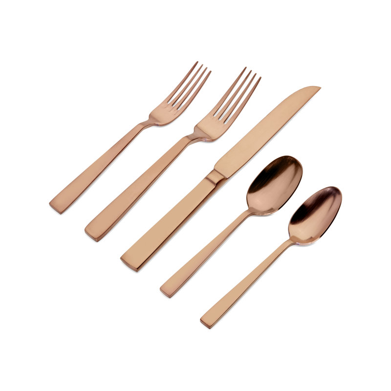 Roman Stainless Steel Teaspoon, Rose Gold Matte