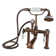 3 Handle Deck Clawfoot Tub Faucet with Diverter