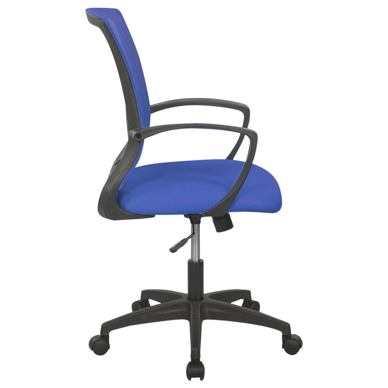 Blue Mesh Swivel Task Chair with Adjustable Arms
