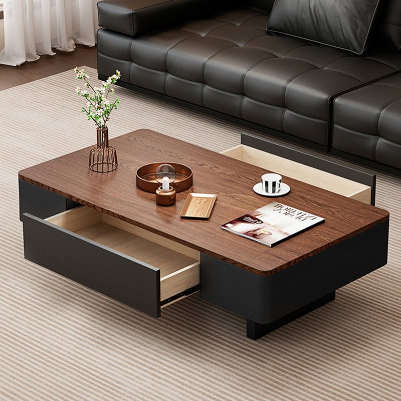 Modern simple rectangular coffee table, 15" H x 51.2" L x 27.6" W
