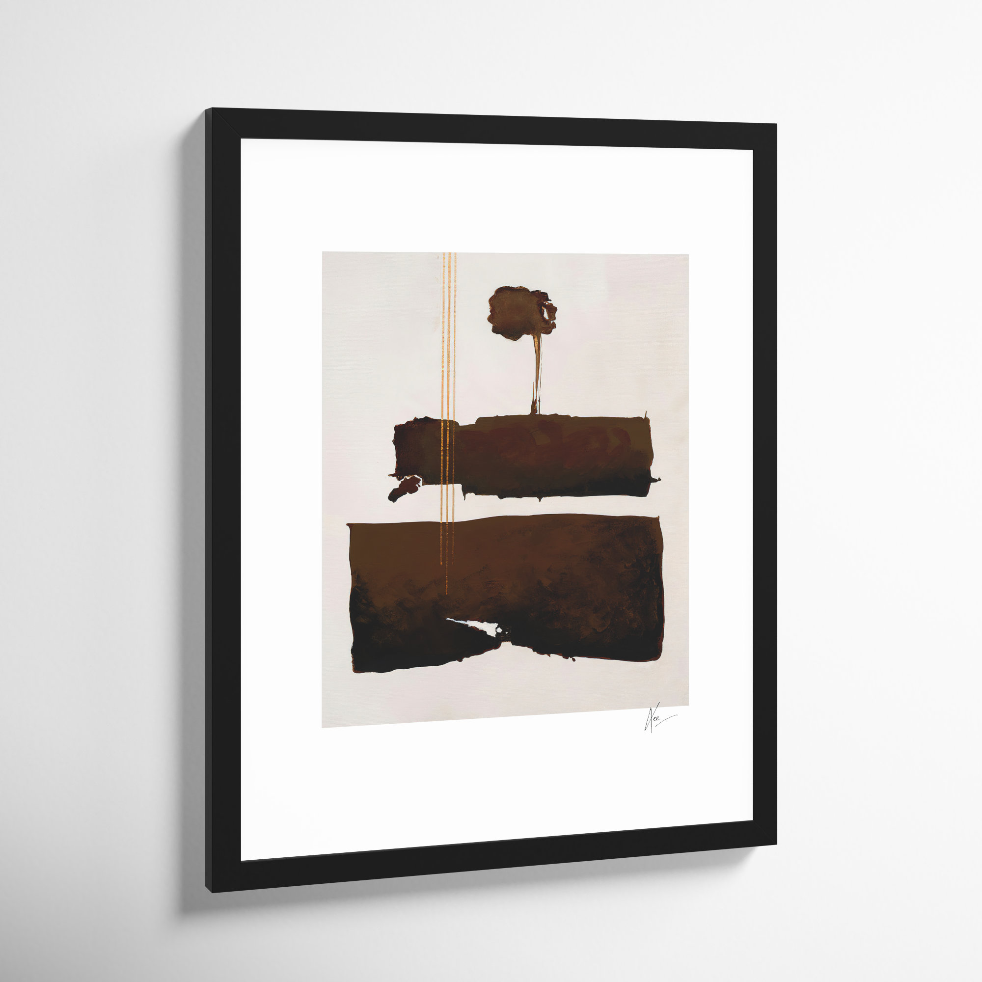 Walk With Me by Lee Lessem, 30" H x 24" W x 1.25" D, Black