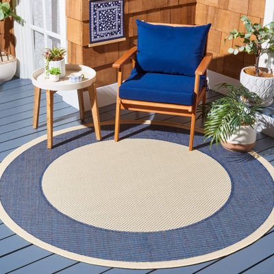Tirrelle Beige/Navy Indoor/Outdoor Area Rug