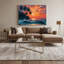Hawaiian Tropical Sunset Orange Canvas Wall Art-640910838
