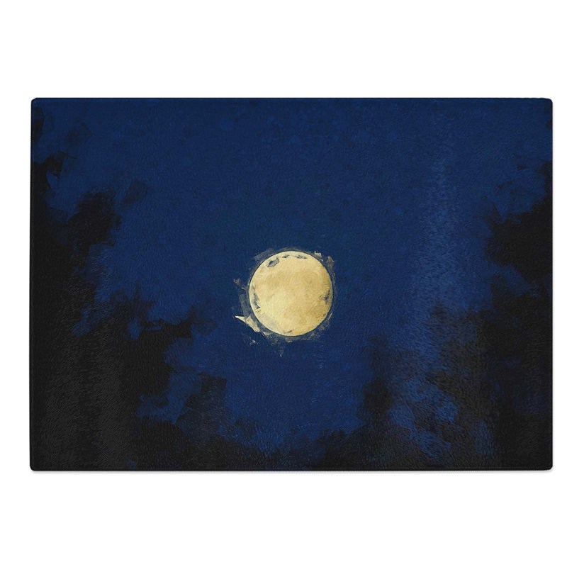 Glass Moon Through The Trees in Abstract Chopping Board, 39 cm W x 28.5 cm L