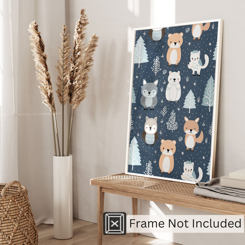 «Holiday» des animaux scandinaves, impression d'art scandinave sans cadre, H 20 po x l 16 po