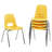 18" Stack Chair with Swivel Glides, 5-Pack - Black-128718711