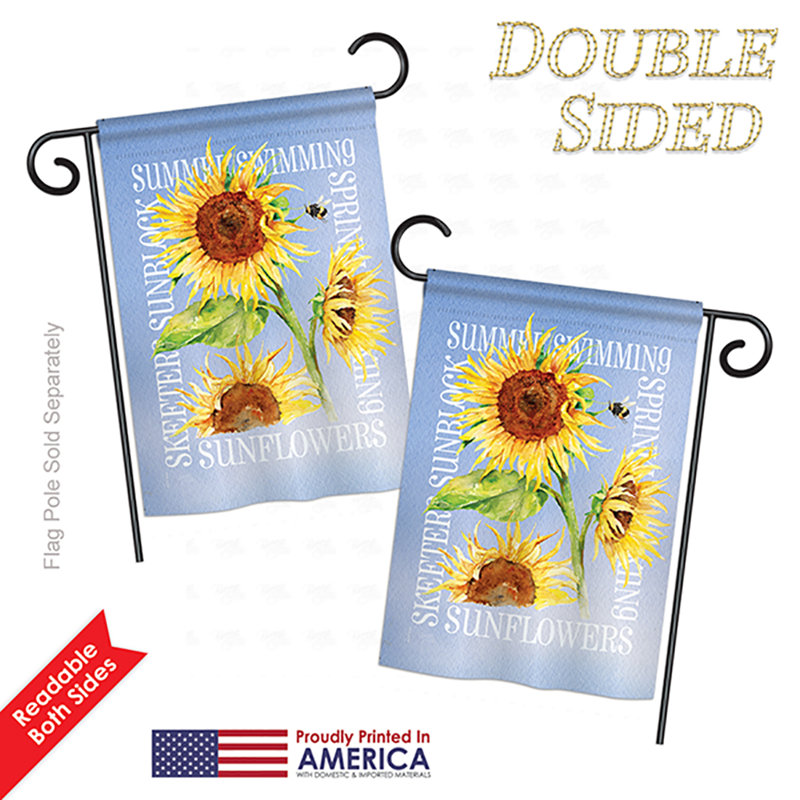 2 côtés 19 po x 13 po drapeau de jardin, Polyester/Mélange de polyester