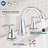 Widespread 2-handle Bathroom Faucet with Drain Assembly-101204873