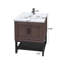 Meuble-lavabo 24 po avec lavabo en céramique blanc et robinet d'eau chaude et froide, armoire de salle de bain autoportante avec 2 portes de rangement et tablette ouverte en fer pour la salle de bain-1413403483-1413403484