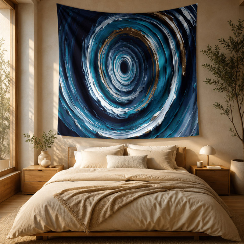 Tapisserie murale Sci Fi Wormhole, 51 po x 60 po