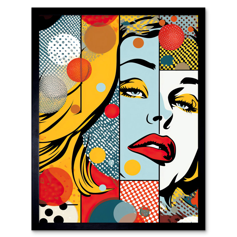 Alexeia Bubbles with Woman Face 1 Piece Single Picture Frame Wall Art