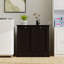 Armoire de trieur de linge à deux compartiments inclinable - noir