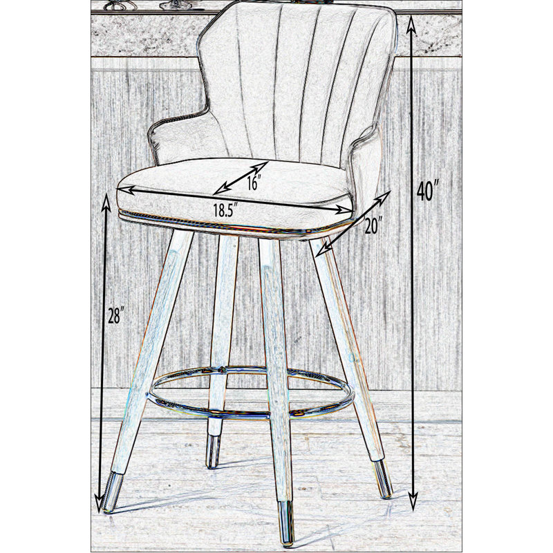 Tabouret de bar 28 po Mad Incroyable, Beige