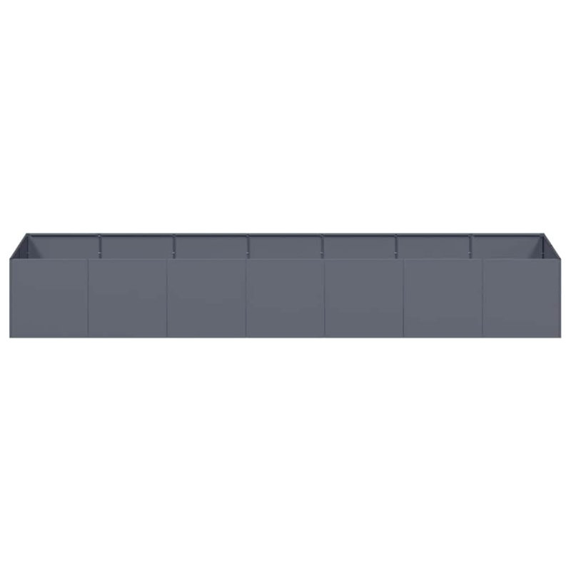 Planter 40 Cm Steel, Anthracite, 40cm H x 280cm W x 80cm D