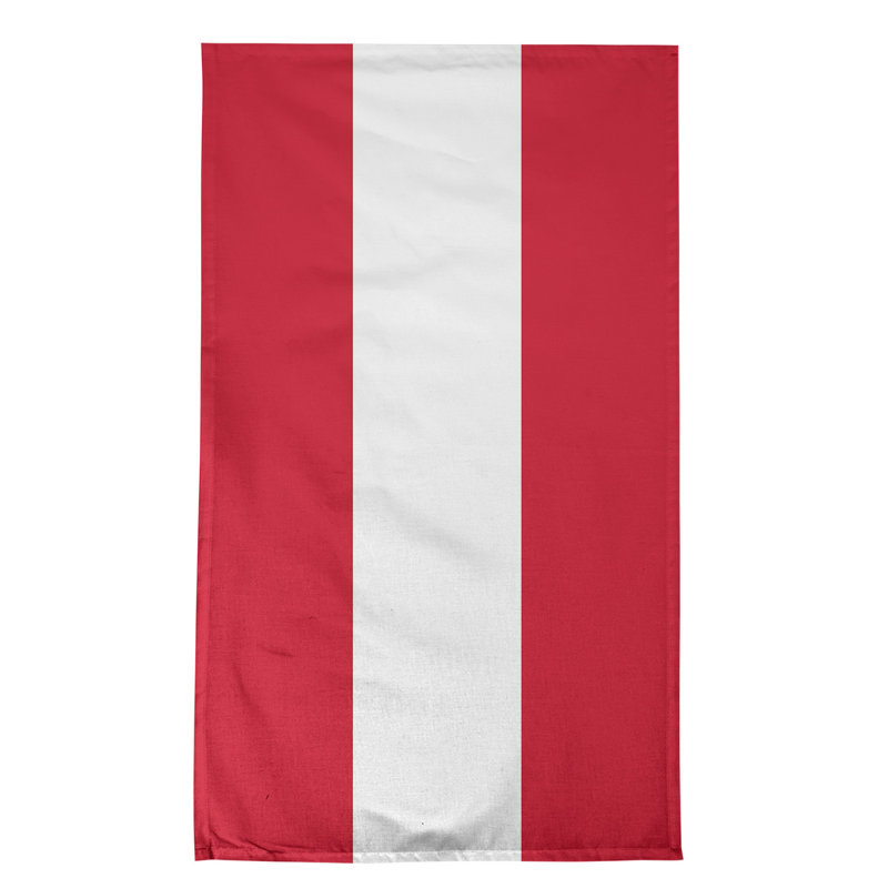 Serviette de thé hockey Anaheim, Rouge / blanc / rouge, Sergé de coton
