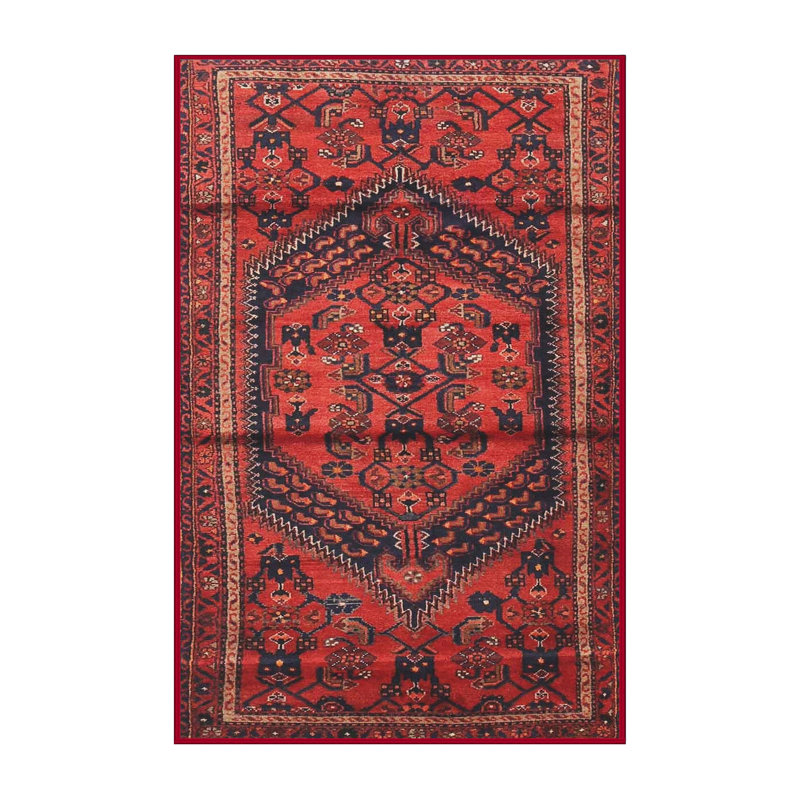 Tapis traditionnel rouge / brun / beige Kachinsky, Rectangle 6 pi x 9 pi