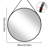 24'' Round Coastal Wall Mirror Brushed Black Aluminum Frame -587464466-587464467