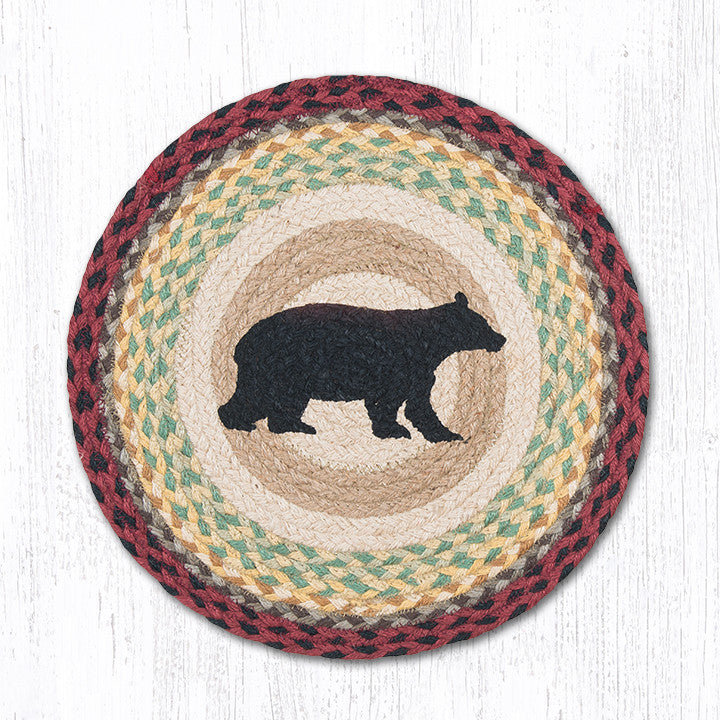  Cabin Bear Round Chair Pad 15.5" H, Cabin Bear
