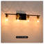 Vintage - 4 lumières de salle de bain avec abat-jour en verre, élégance moderne pour miroir, cuisine, salle à manger, chambre à coucher, couloir - doré + noir mat captivant
