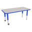 Table d'activités préscolaire rectangulaire à hauteur réglable avec roulettes-50509296-50509300-50509289