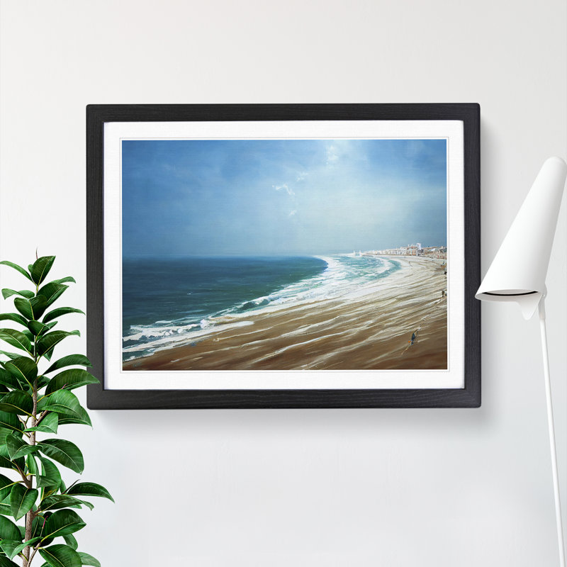 Beach Beauty - Single Picture Frame Painting, Black, 34cm H x 46cm W x 2cm D