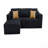 Full Compressed Corduroy Upholstered Sectional
