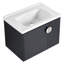Meuble-lavabo de salle de bain avec lavabo en céramique - Porte murale à fermeture douce de 28 pouces et poignées en métal de style moderne pour petites salles de bain-893005581-893005582