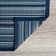 Tapis contemporain à rayures Sheffield, bleu marine
