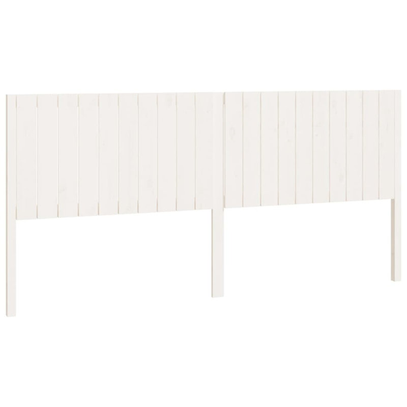 Reiken Headboard White 205.5x4x100 cm Solid Pine Wood