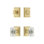 Carre Square Rosette Complete Entry Set with Single Cylinder Deadbolt and Carre Crystal Knob