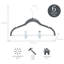 Paquet de 24 cintres pour enfants en velours gris Simplify-1709916633-1709916635