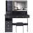 41" Large Size Left Drawer Desktop Vanity Table+Cushioned Stool Dresser Set, 2 AC+2 USB Power Station, Hair Dryer Stand, Extra Large Touch Control LED Mirror, 3-Color Switch, EPA, GCC, UL Certificate-738244376