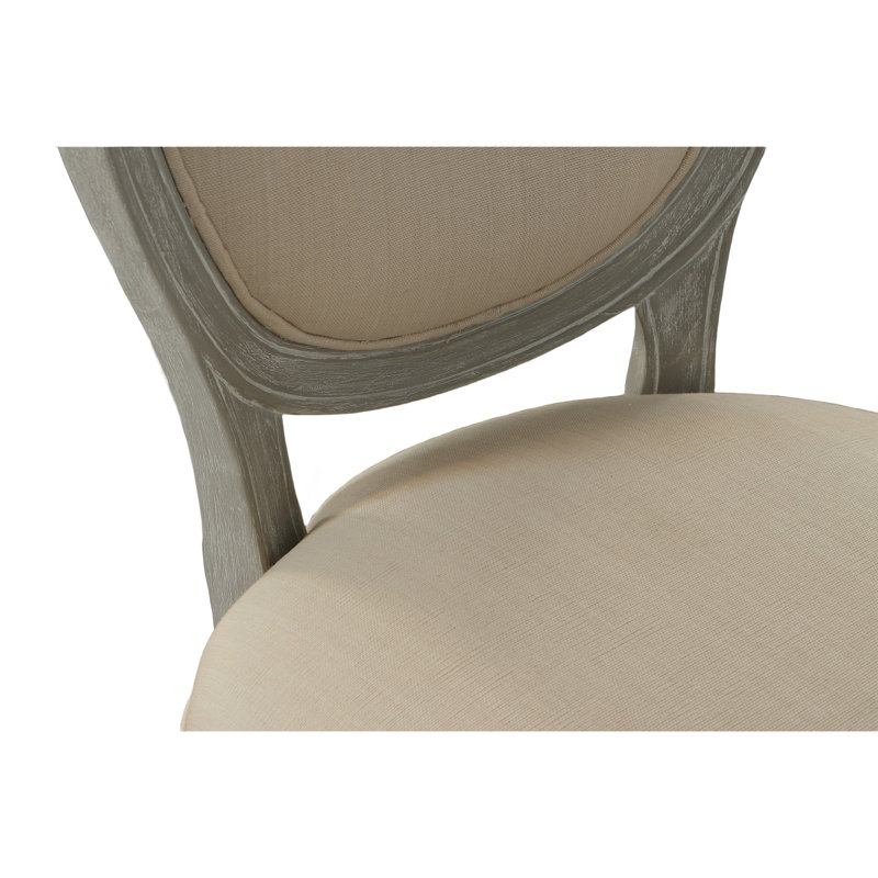 Frady 21.5'' H Linen Upholstered Side Chair, Gray