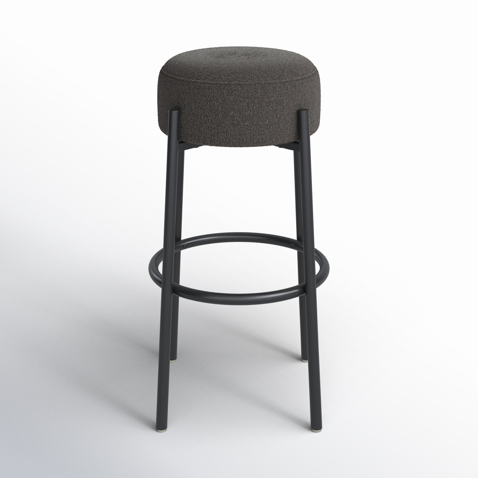 Colombe Metal Leg Bar & Stool, Bar Stool (30" Seat Height), Boucle-Charcoal