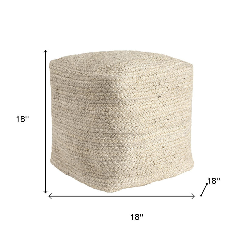Repose-pieds 18 po en jute naturelle