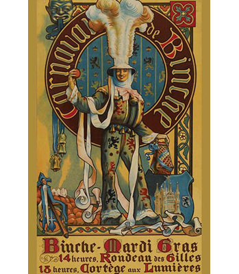 « carnival de binche » par louis buisseret-impression publicitaire