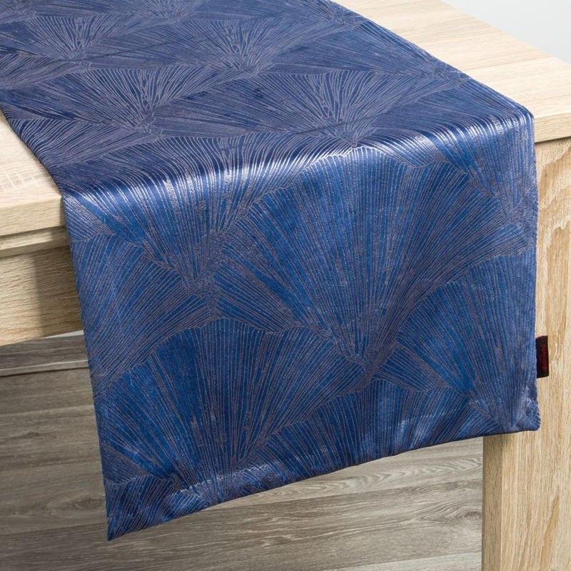 Abstract Table Runner, Navy Blue