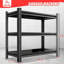 Support de rangement réglable en métal à 3 couches, idéal pour organiser et maximiser l'espace dans les salons, les cuisines et les garages. Noir, assemblage facile.-354551929