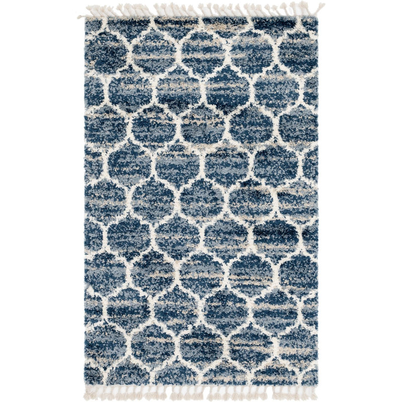 Burriss Geometric Shag Area Rug, Rectangle 152 x 244cm
