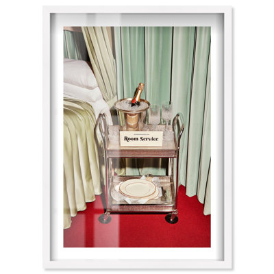 Décoration d'intérieur Room Room Champagne I Shadowbox Print par Notoriart, cadre blanc, 30 x 45